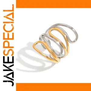 Stainless Steel Geometric Multi-Layer Ring