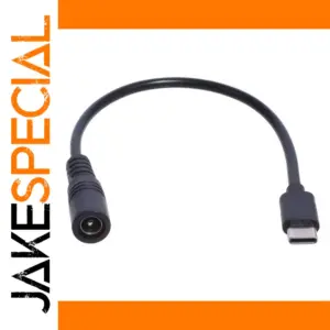20cm USB-C to Barrel Power Adapter Cable