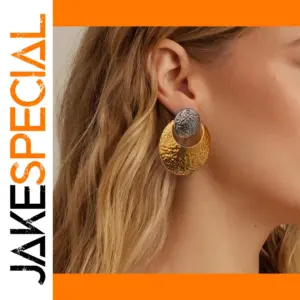 Vintage Gold & Gunmetal Stainless Steel Earrings