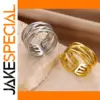 Geometric Multi-Layer Resin Ring in Six Colors