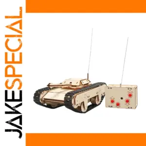 Eco-Friendly Wooden RC Tank Kit for Kids