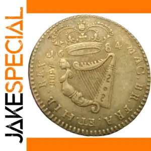 Antique Irish Coin Replica 27mm Vintage Style