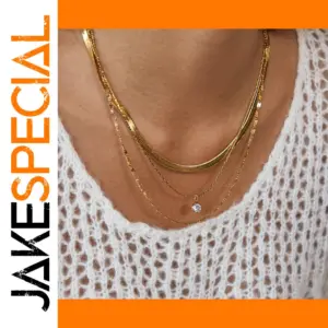 Multi-Layer Stainless Steel Gold Necklace for Women