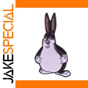 Big Chungus Cartoon Brooch – Quirky Accessory