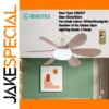 Elegant Modern Ceiling Fan with LED Light