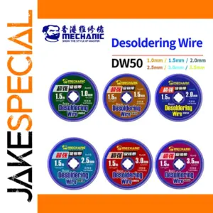 Copper Desoldering Mesh Braids Set - 1.5m, Multiple Sizes