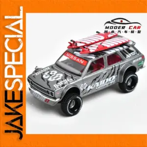 Silver Datsun 510 4x4 Diecast Model Car