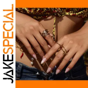 Stainless Steel Gold Stacked Ring for Women