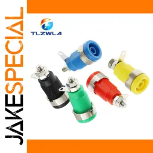 Color-Coded Panel-Mount Banana Sockets Set