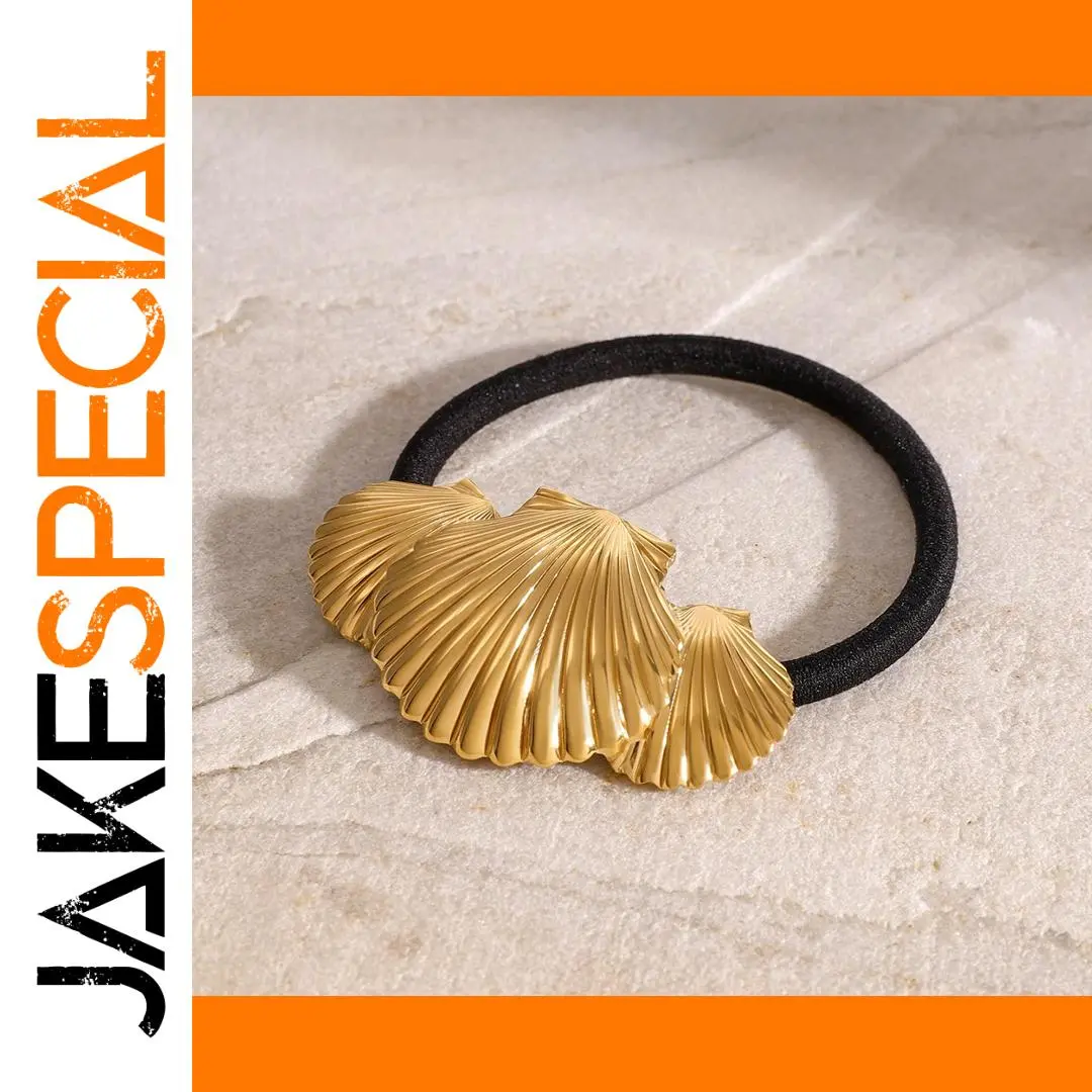 Gold Stainless Steel Seashell Hairband for Women 1 Gold Stainless Steel Seashell Hairband for Women