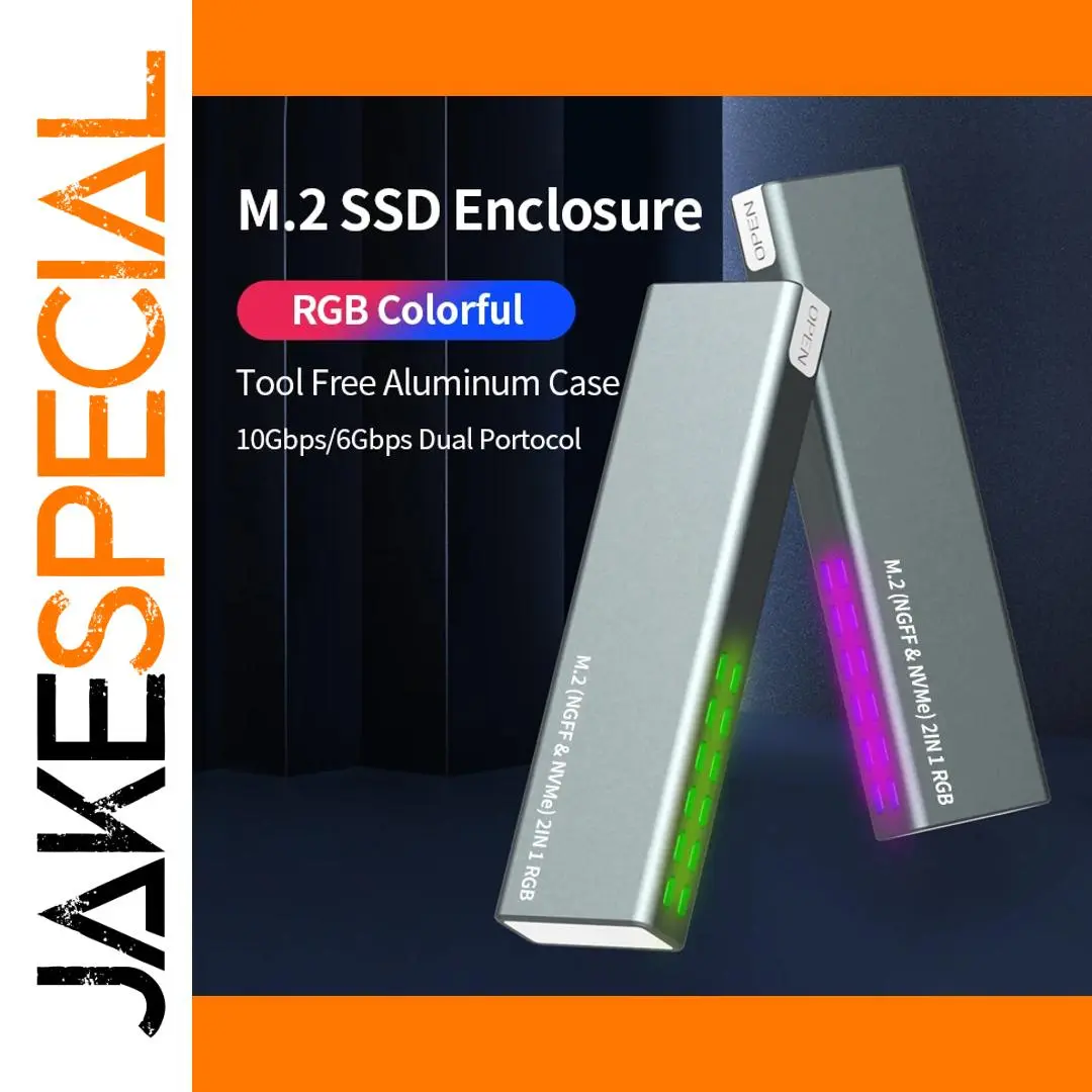 RGB M.2 SSD Enclosure for High-Speed Storage 1 RGB M.2 SSD Enclosure for High-Speed Storage