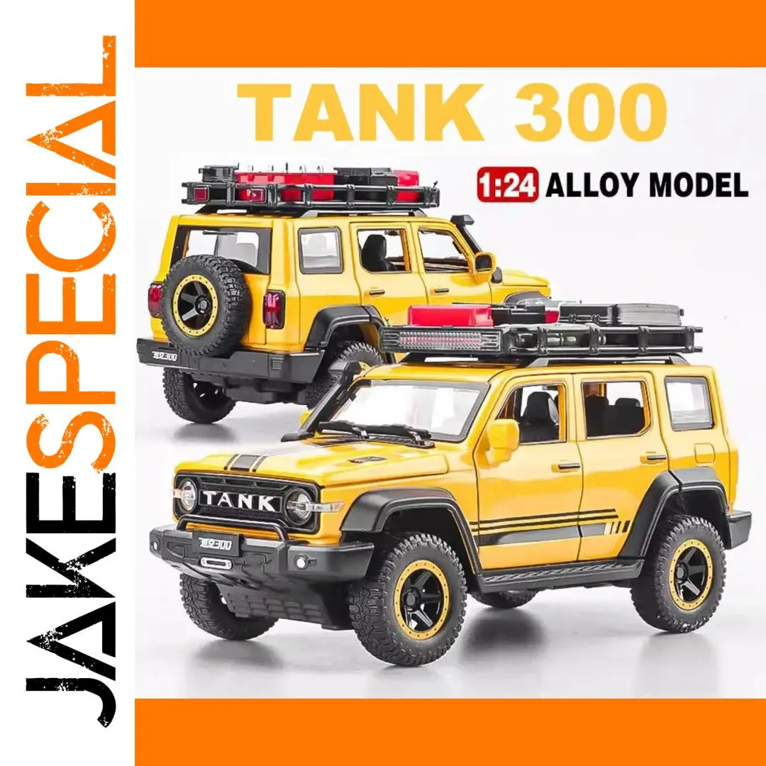 Rugged 1:24 Diecast Tank 300 & Police Car Set 1 Rugged 1:24 Diecast Tank 300 & Police Car Set