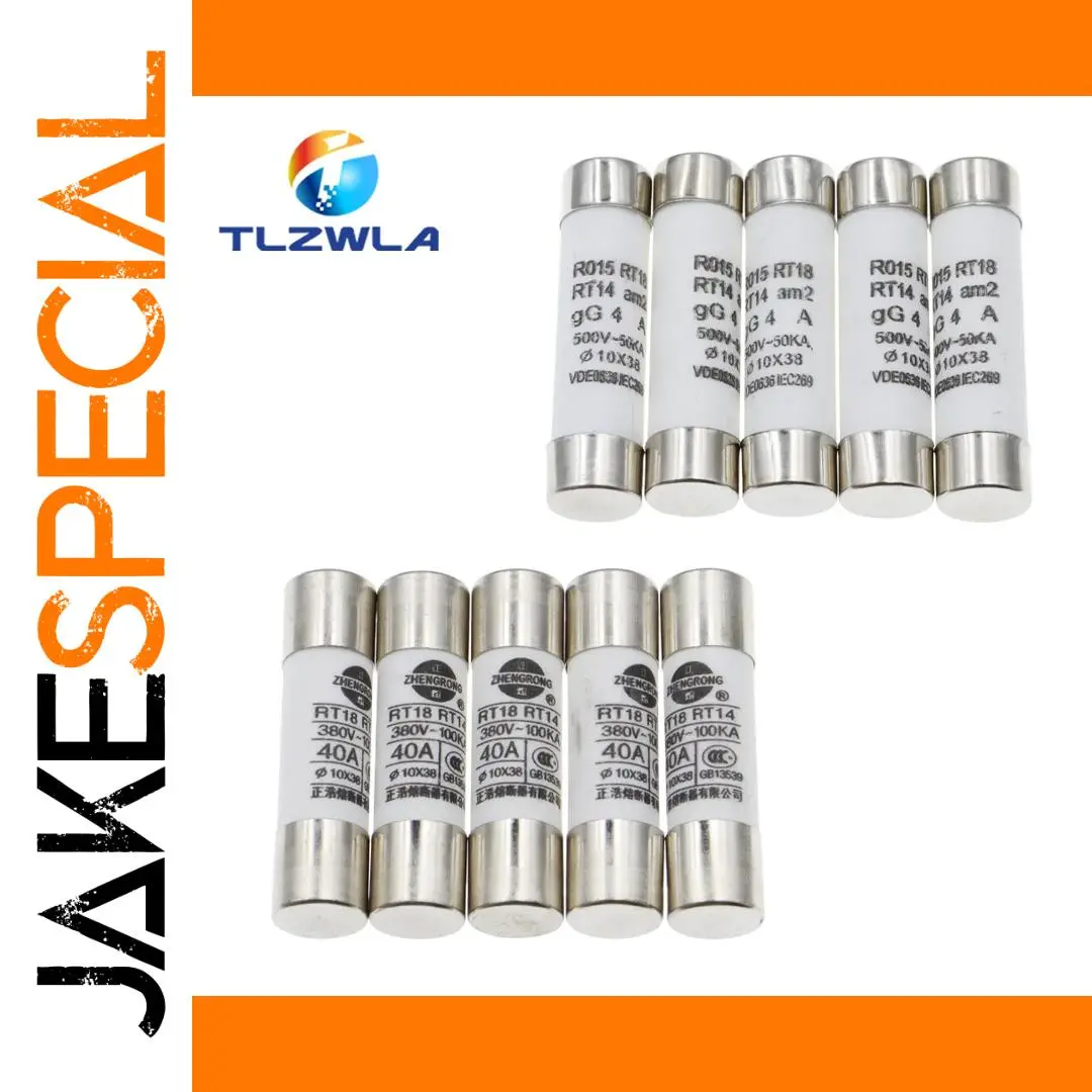 High-Voltage Ceramic Fuse Set 5pcs 10x38mm 1 High-Voltage Ceramic Fuse Set 5pcs 10x38mm