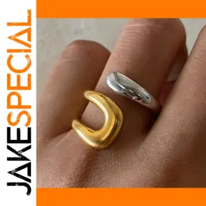 Stainless Steel Gold Open Ring for Women