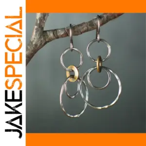 Vintage Zinc Alloy Drop Earrings in Silver or Gold