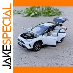 White RAV4 SUV Diecast Model 1:22 Scale
