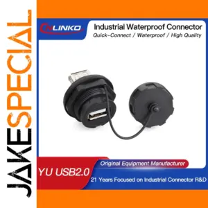 Waterproof USB Panel Mount Connector IP67