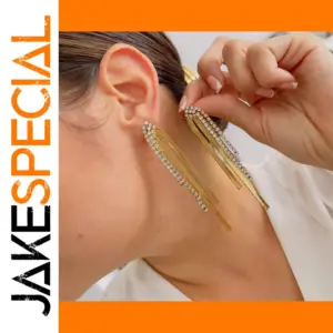 Stainless Steel Gold Drop Earrings for Women