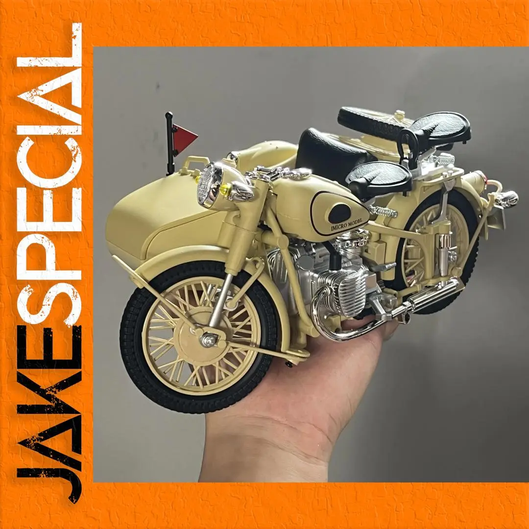 Vintage Motorcycle with Sidecar Model 1:10 Scale 1 Vintage Motorcycle with Sidecar Model 1:10 Scale