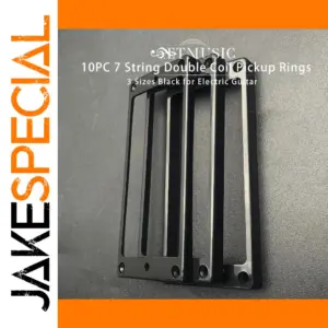 7-String Humbucker Pickup Ring Set 10 Black