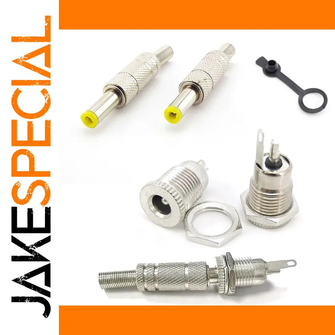 Durable Silver Metal DC Power Connectors Set 1 Durable Silver Metal DC Power Connectors Set