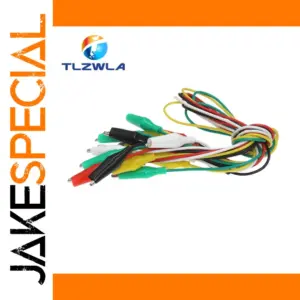 Color-Coded 30cm Double-Ended Crocodile Clips Set