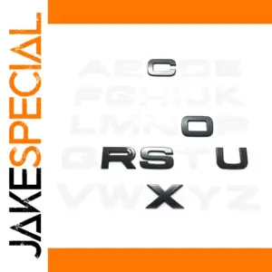 Land Rover Custom Glossy Black Emblems Set (C, O, R, S, U, X)