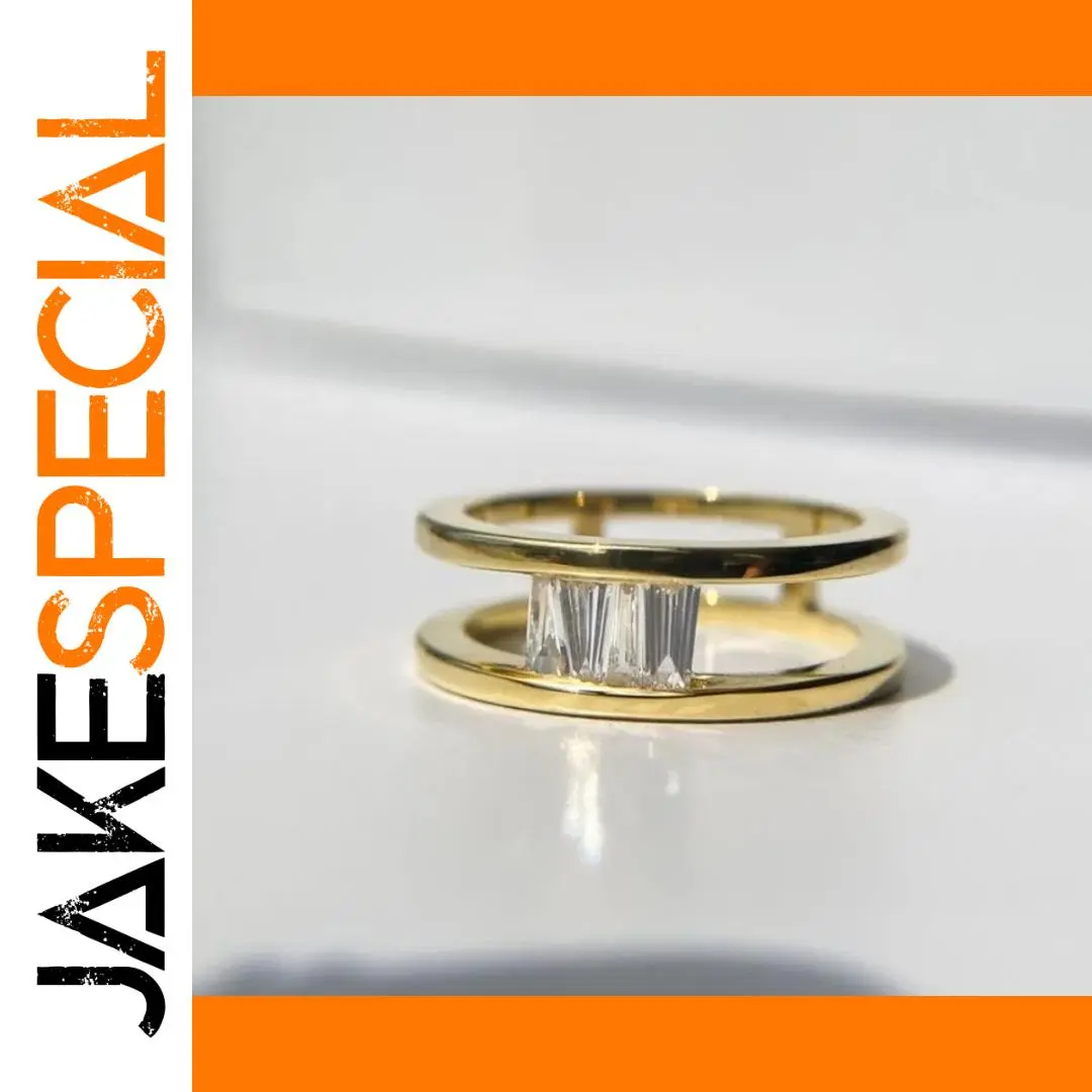 Gold Geometric Zircon Ring for Women 1 Gold Geometric Zircon Ring for Women