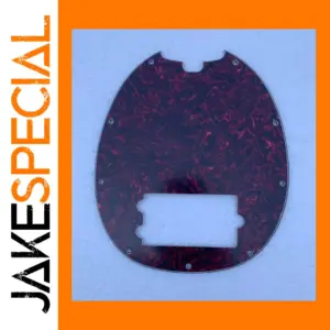 Marbled Red and Black Musicman Bass Pickguard