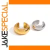 Stainless Steel C-Shaped Earrings for Men Women