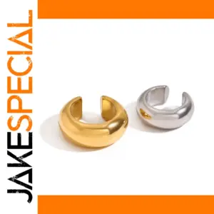 Stainless Steel C-Shaped Earrings for Men Women