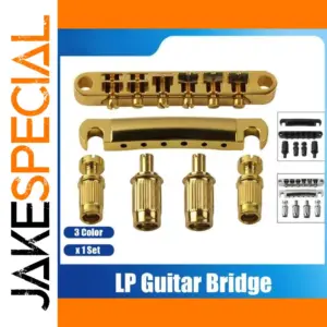 Gold Tune-O-matic Bridge and Tailpiece Set for LP Guitars