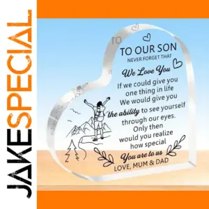 Heart-Shaped Acrylic Plaque for Son