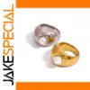 Stainless Steel Pearl Ring Set for Women