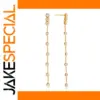 Stainless Steel Gold-Tone Drop Earrings