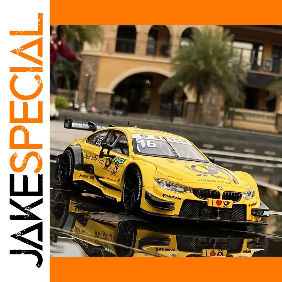 Vibrant Yellow BMW M4 DTM 1:24 Diecast Model 1 Vibrant Yellow BMW M4 DTM 1:24 Diecast Model