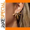 Stainless Steel Natural Leaf Earrings JDE0110002