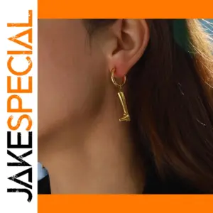 Trendy Stainless Steel Gold Drop Earrings