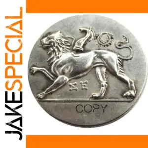 Greek Chimera Dove Silver Coin with Mythic Design