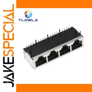 Shielded 1x4 RJ45 Female Connection Module