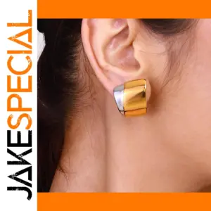 Stainless Steel Gold Silver Geometric Earrings