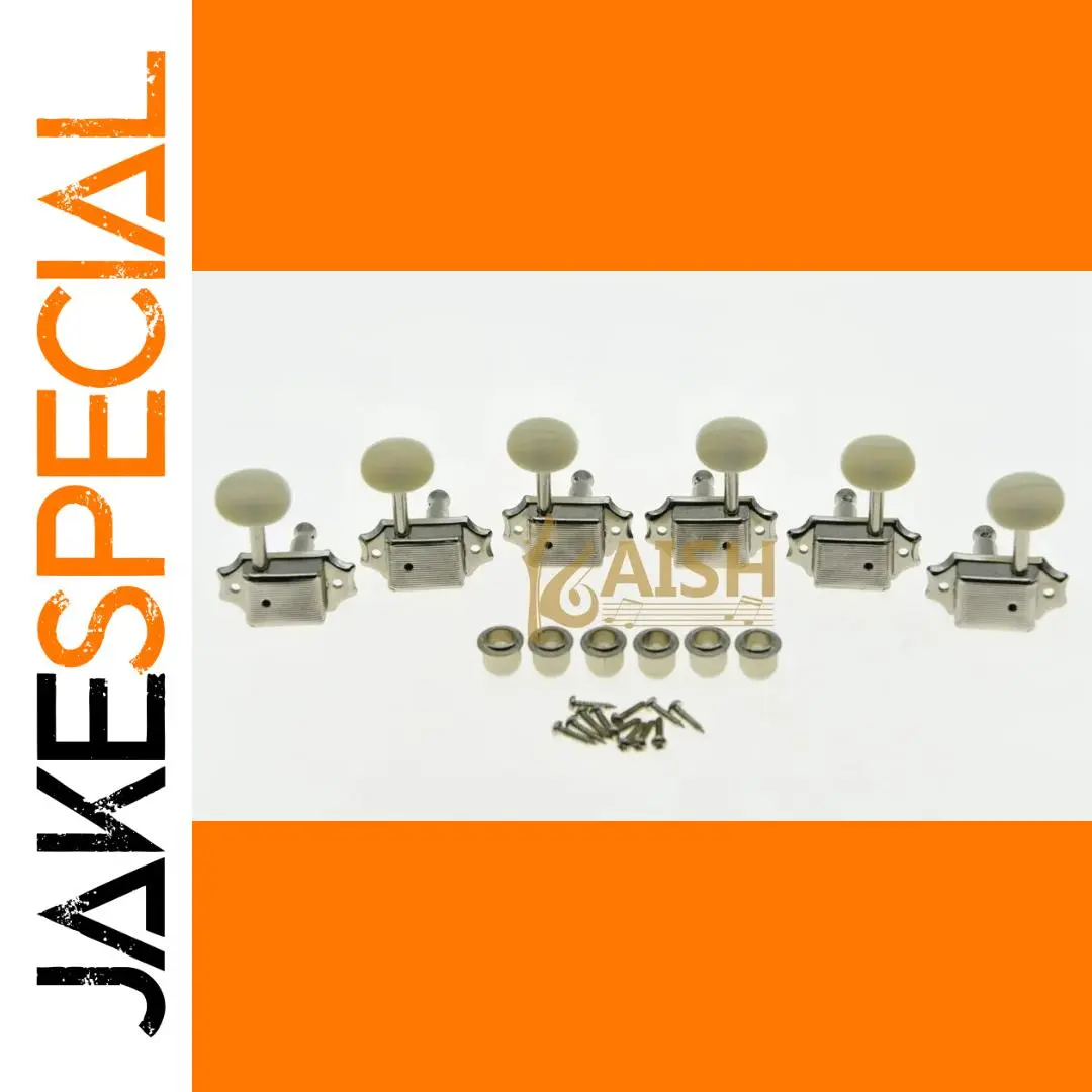 Vintage-Style Les Paul Tuner Set with Nickel Finish 1 Vintage-Style Les Paul Tuner Set with Nickel Finish