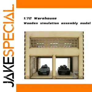 Miniature Wooden Tank Warehouse Set for Dioramas