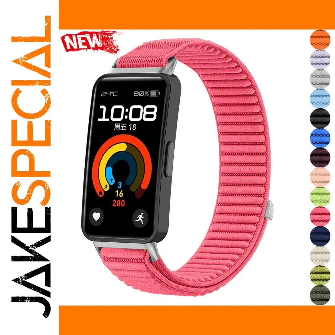 Vibrant Pink Nylon Loop Band for Huawei Watch 1 Vibrant Pink Nylon Loop Band for Huawei Watch