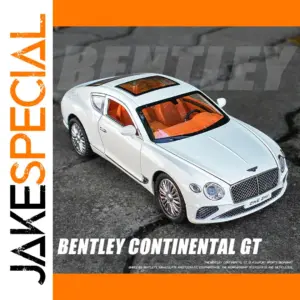 White 1/24 Scale Bentley Continental GT Diecast Model