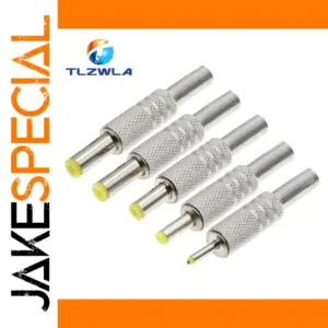 Set of 5 Metal DC Power Jacks for Electronics