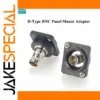 Black D-Type BNC Female-to-Female Connector