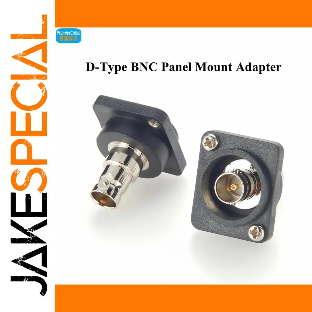 Black D-Type BNC Female-to-Female Connector 1 Black D-Type BNC Female-to-Female Connector