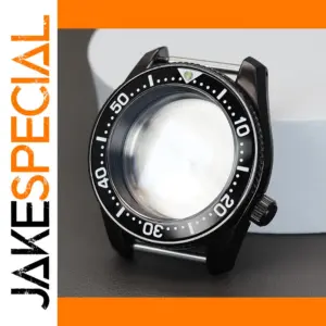 42mm Black Stainless Steel Watch Case for NH Movements