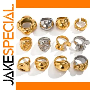 Bold Gold and Silver Women's Dome Ring